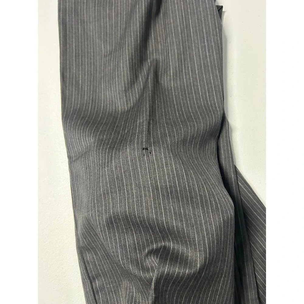 Banana Republic Dress Pants Mens 32/32 Gray Pinstripe Wool Blend Business Casual